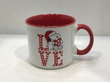 Gibson Peanuts Christmas Snoopy Love Heart Coffee Mug 21 oz