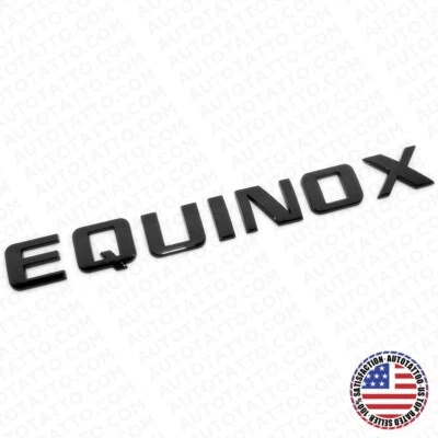 17-24 Chevy Equinox Liftgate Nameplate Letter Logo Badge Emblem Gloss Black - Image 1 of 4