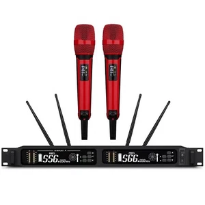 Sistema de micrófono inalámbrico doble iglesia para micrófonos inalámbricos Sennheiser rojo SKM 9000 - Imagen 1 de 2