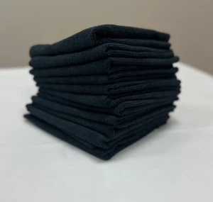 Black Microfiber Cleaning Cloths 14x14- 12 Per Pack - Picture 1 of 7