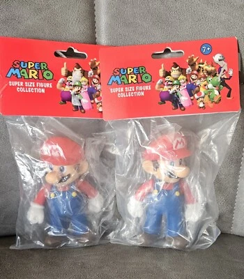 Super Mario Super Size 5" Figure  Collection Mario Sealed Set Of 2 (Brand New)  - Image 1 of 2