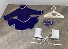 American Girl Doll 1997 Skating Star Deep Sparkling Purple L/S Dress w/ AG Label