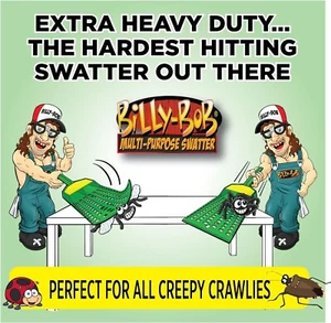 Fly Swatter w Scooper - HEAVY DUTY - The Worlds Best fly swatter! (2 pack) - Picture 1 of 5