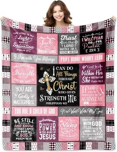 Christian Gifts for Women, Christian Fleece Blanket 60"X50" - Picture 1 of 8