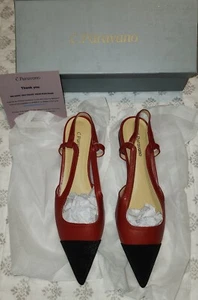 C.Paravano Women's Slingback Flats/ Pointed Toe Flat Shoes EU size 38.5/US 8.5 - Picture 1 of 4