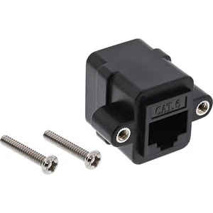 1 x InLine Patchkabelkupplung Cat.6 UTP 2x RJ45 Buchse zum Einbau schwarz - Bild 1 von 1