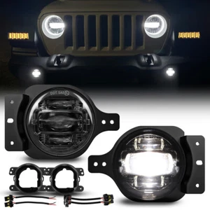 4'' LED Fog Lights Bumper Driving Bracket for Jeep Wrangler JL Gladiator JT JK - Bild 1 von 9