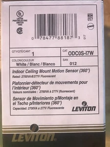 Leviton Indoor Ceiling Mount Motion Censor odcos-17w  - Picture 1 of 3