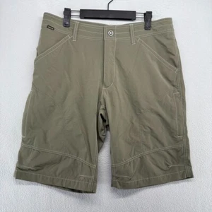 Kuhl Shorts Men's 34 Brown Green Silencer Kargo Performance Outdoor Hiking - Picture 1 of 10