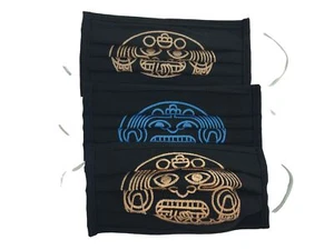 3 Pack of Handmade Mexican Embroidered Fabric Face Masks - Aztec Face Mask - Picture 1 of 1
