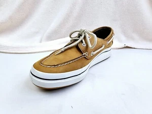 Sperry Top Sider Size 9.5M Men's Chestnut Brown Color Low Lace Logo Boat Shoes - Picture 1 of 14