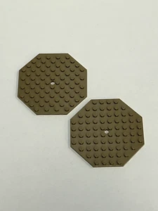 Lego Dark Tan 10x10 Modified Plate Lot of 2 - Picture 1 of 1