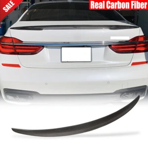 For BMW 7 Series G11 G12 740i 750i 2016-20 Carbon Fiber Rear Trunk Spoiler Wing - Picture 1 of 12