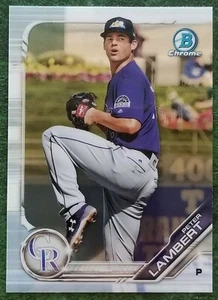 2019 Bowman Chrome Prospects Base #BCP-136 Peter Lambert Colorado Rockies  - Picture 1 of 2