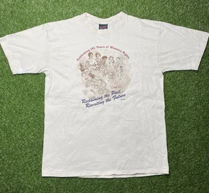 Vintage 1998 Women’s Rights T-shirt L Reclaiming the Past Rewriting the Future - Picture 1 of 12