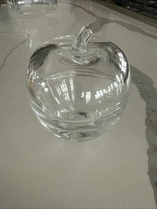Tiffany & Co. Porta caramelle mela cristallo porta caramelle due pezzi 4" - Foto 1 di 4