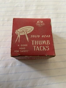 Vintage A&W Tru - Bilt Solid Head Thumb Tacks - Bild 1 von 3
