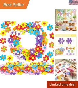 160 STCK. Schaumstoff Blume Aufkleber Set-helle Farben für kreative Kinder Handwerk - Bild 1 von 10