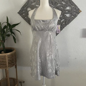 Wild Fable Größe M Silber Neckholder Kleid Neu mit Etikett - Bild 1 von 7