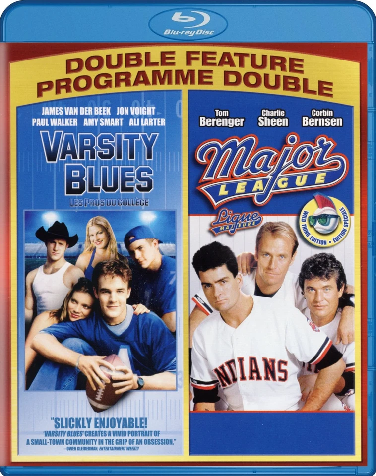 Varsity Blues / Major League (Double Feature) [Blu-ray] BRAND NEW! Foto 1 de 1