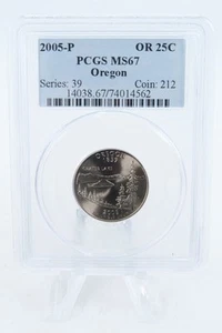 2005-P PCGS MS67 Oregon State Quarter Business Strike 25C - Picture 1 of 2