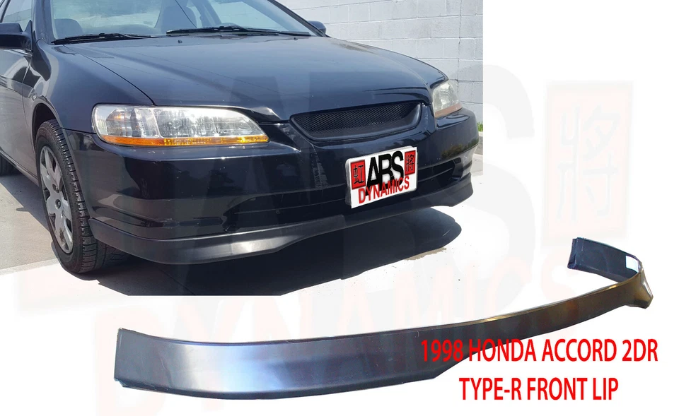 Type R Style Front lip for 98-00 Honda Accord Coupe Unpainted Polyproplyene Foto 1 de 1