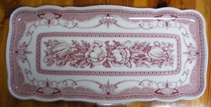 HUTSCHENREUTHER WINDSOR RED MARIA THERESIA FLAT SERVING TRAY 12 3/4" X 6" - Picture 1 of 3