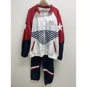Summer Olympic Games Tracksuit Official USA Patriotic Committee Windbreaker VTG - Picture 1 of 16
