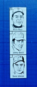 1972 7-11 Baseball Slurpee Cups Checklist ORIGINAL CUT FROM LIST BENCH,MAYS - Picture 1 of 2