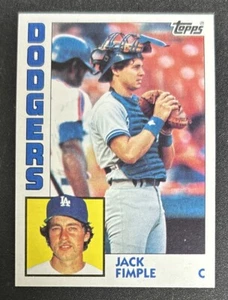 1984 Topps Jack Fimple Baseball Rookie Card (RC) #263 Dodgers Catcher VGEX O/C - Picture 1 of 2