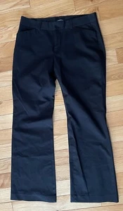 Gap Stretch Womens Pants Black 10R Straight Khaki High Rise Cotton Blend - Picture 1 of 3