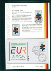 RFA ETSB 1998/15 PRIMER DÍA HOJA DE COLECCIÓN EUROPA CEPT DÍA DE LA UNIDAD ALEMANA - Imagen 1 de 2