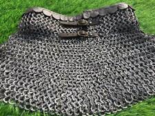 ChainMail Mild Steel Flat ring dome riveted w/ solid ring 9 mm Collar Oil Finish