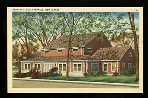 New Jersey NJ postcard Caldwell, Women's Club linen Tichnor - Picture 1 of 2