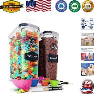 Elegant Airtight Kitchen Canisters Set of 2 - 6.3L, Perfect for Cereal & Flour - Picture 1 of 9