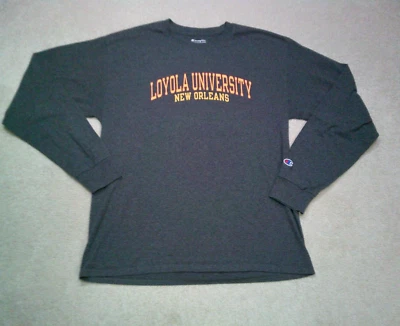 Loyola Greyhounds T Shirt Mens Large Gray Longsleeve Champion - Image 1 of 4