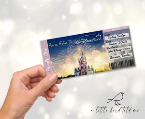 Walt Disney World ticket - PERSONALISED! boarding pass surprise reveal ticket - Picture 1 of 25