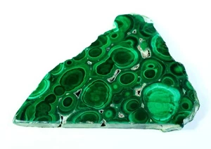 168 CT NATURAL FLOWER PLUME MALACHITE POLISH SLAB TILE UNTREATED GEMSTONE MJ-320 - Picture 1 of 6