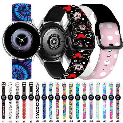 Mickey Print Silicone Sport Band Strap For Samsung Galaxy Watch Active 20mm 22mm • 8.65€