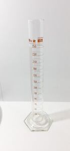 Vintage Science Glass Measure Cylinder By  Hirschmann EM Techcolor West Germany