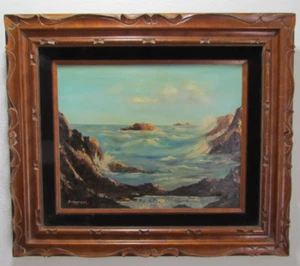 "THE ANGRY SEA" BY BERNARD BOSMAN, CALIFORNIA ARTIST, FANTASTIC, ORGINAL - Picture 1 of 13