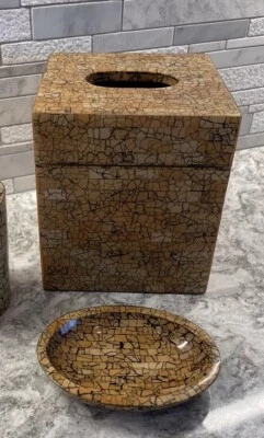 LABRAZEL *RARE & DISCONTINUED* Coconut Shell Luxury Tissue Box Cover & Soap Dish - Image 1 of 4
