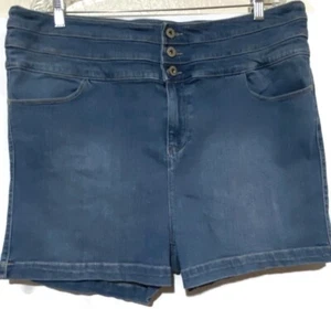 Torrid Feel The Fit Blue Jean Shorts High Rise Medium Wash Women's Size 20 - Picture 1 of 10