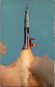 Postkarte Saturn V Rakete NASAs Kennedy Space Center Florida Chrom unverpostet - Bild 1 von 2
