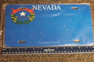 NOS Nevada State Flag License Plate ** Nice Graphic Design & Heavy Duty Tag** - Picture 1 of 2