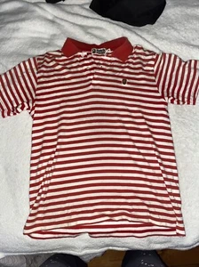 Bape By Bathing Ape Red And White Striped Polo Tee Size M In Japan Sizing - Picture 1 of 3