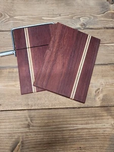 Handgefertigte Käsehobel und Wurstwaren Bretter Padauk, Walnuss und Ahorn 7x18  - Bild 1 von 7