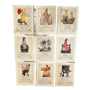 Vintage The American Girls Sammlung Buch Set 9 verschiedene Figuren Jahre wie besehen - Bild 1 von 24
