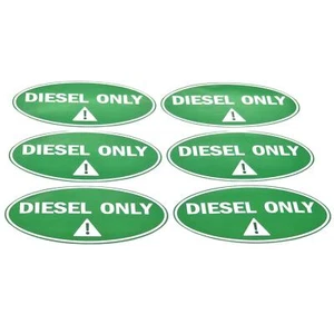 6x Diesel Only Stickers for Hassle - Free Identification of Diesel Equipment - Picture 1 of 6