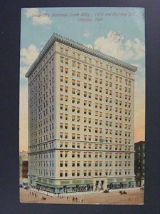 Omaha Nebraska NE New City National Bank 16th & Harvey Postcard 1914 Antique - Picture 1 of 2